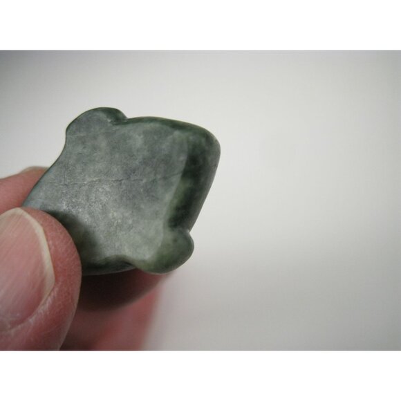 Carved Green Jade Face Head Figure Pendant - Picture 5 of 8